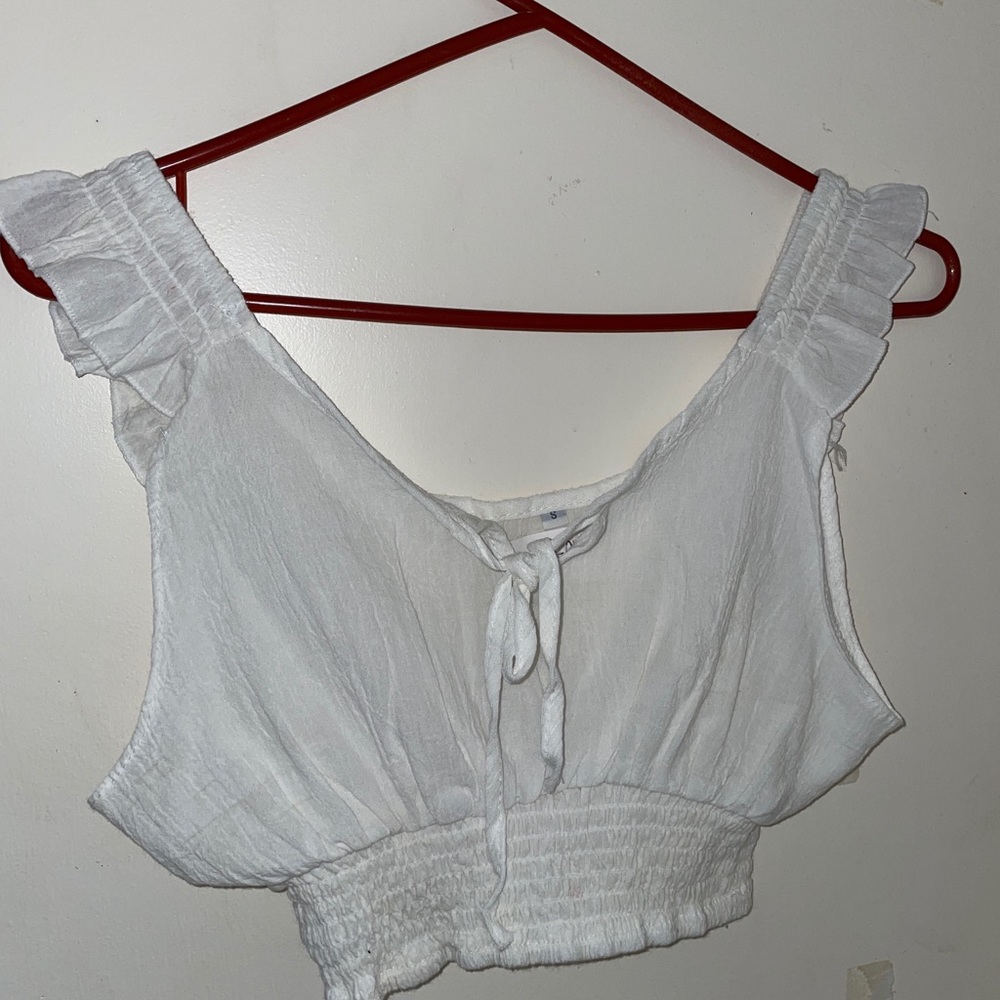 White cropped top size small